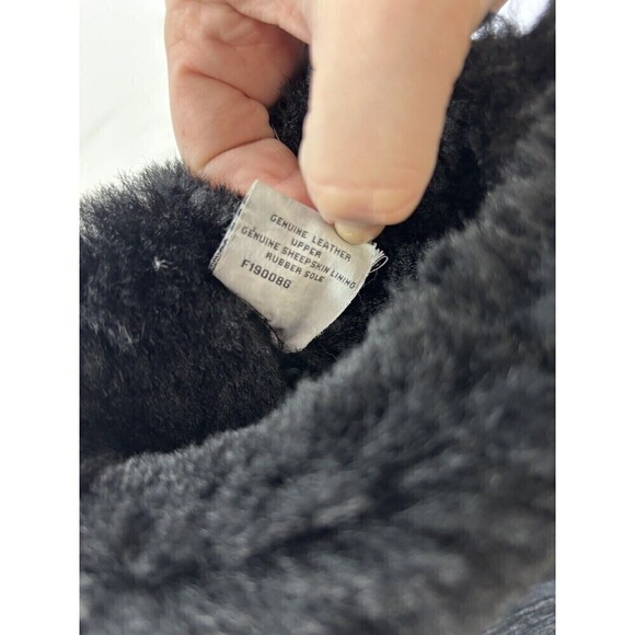 Ugg Ultimate Tall Braid 5340 Boots Size 5 Wide Black Suede Calf Height Sheepskin - Picture 13 of 15